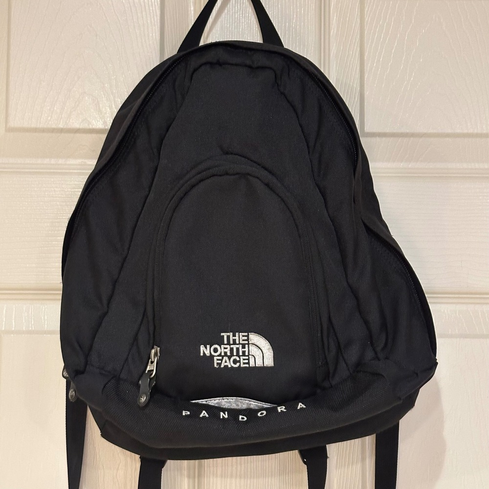 The North Face Pandora Backpack Black Small Daypack Hiking Travel Bag